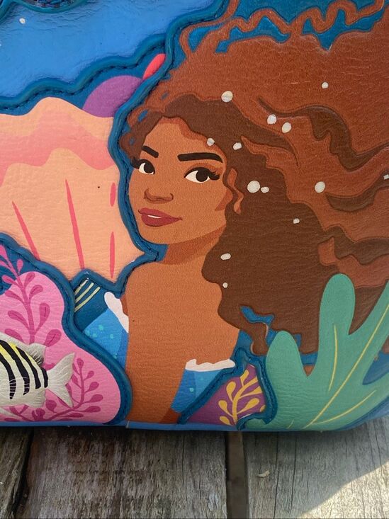 Disney Parks Little Mermaid Loungefly Ursula Ariel Mini Backpack Live Action Blu main image 4